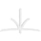 Ekena Millwork Davenport Architectural Grade PVC Gable Bracket, 84"W x 49"H x 4"D x 4"F, 14/12 Pitch GBP084X49X0404DAV00 - alternate 2